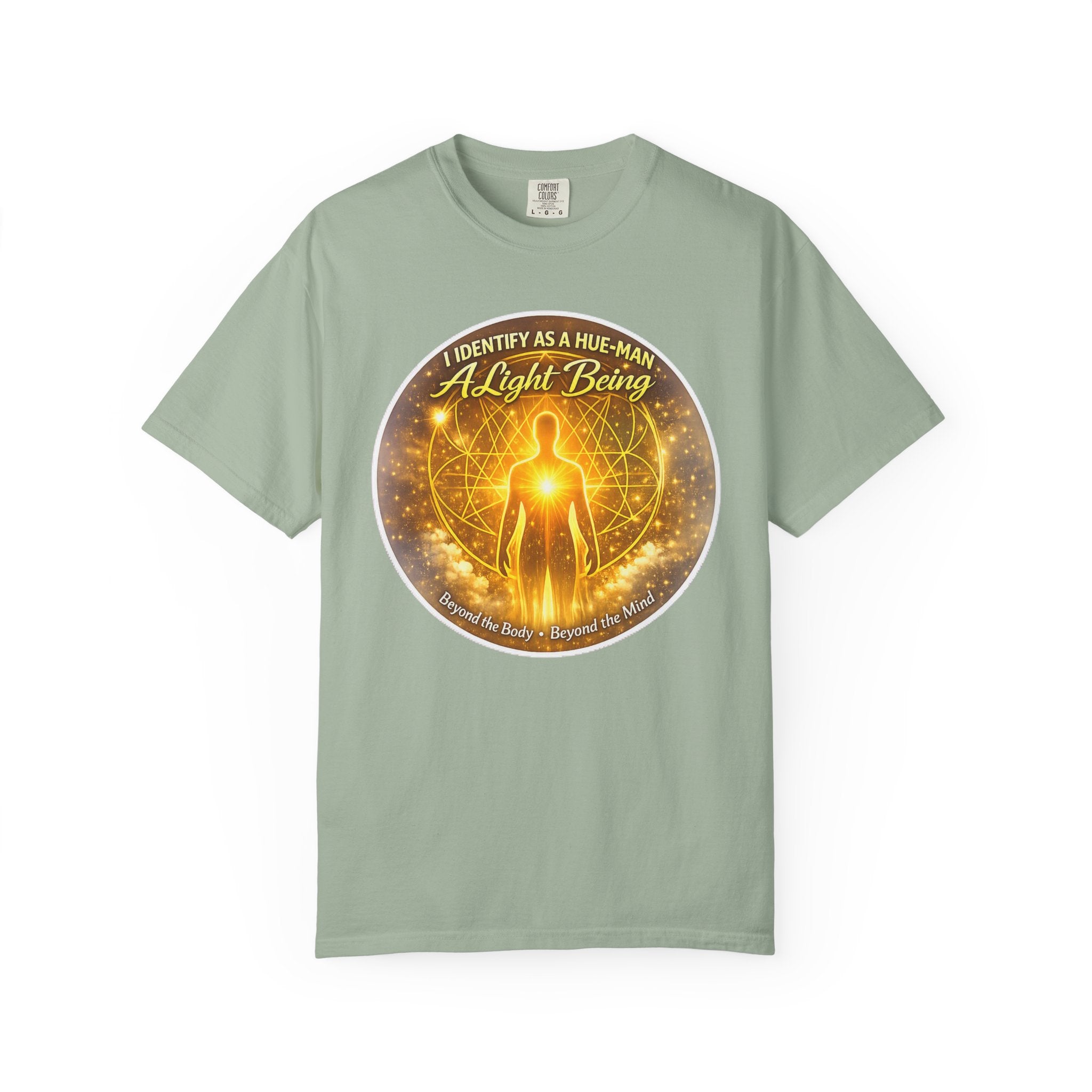 Light Being Graphic T-Shirt — "I Identify As A Human, A Light Being" Spiritual Tee