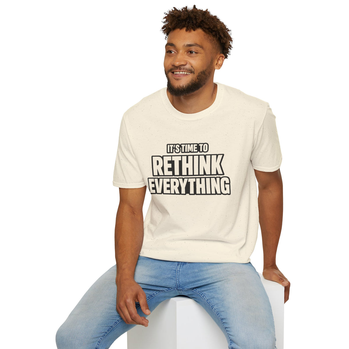 Rethink Everything T-Shirt — Bold Motivational Graphic Tee
