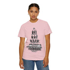 T-Shirt — Hierarchy of Power Graphic Tee ("We Rule You / We Fool You / We Shoot At You / We Eat For You / We Work For All / We Feed All")