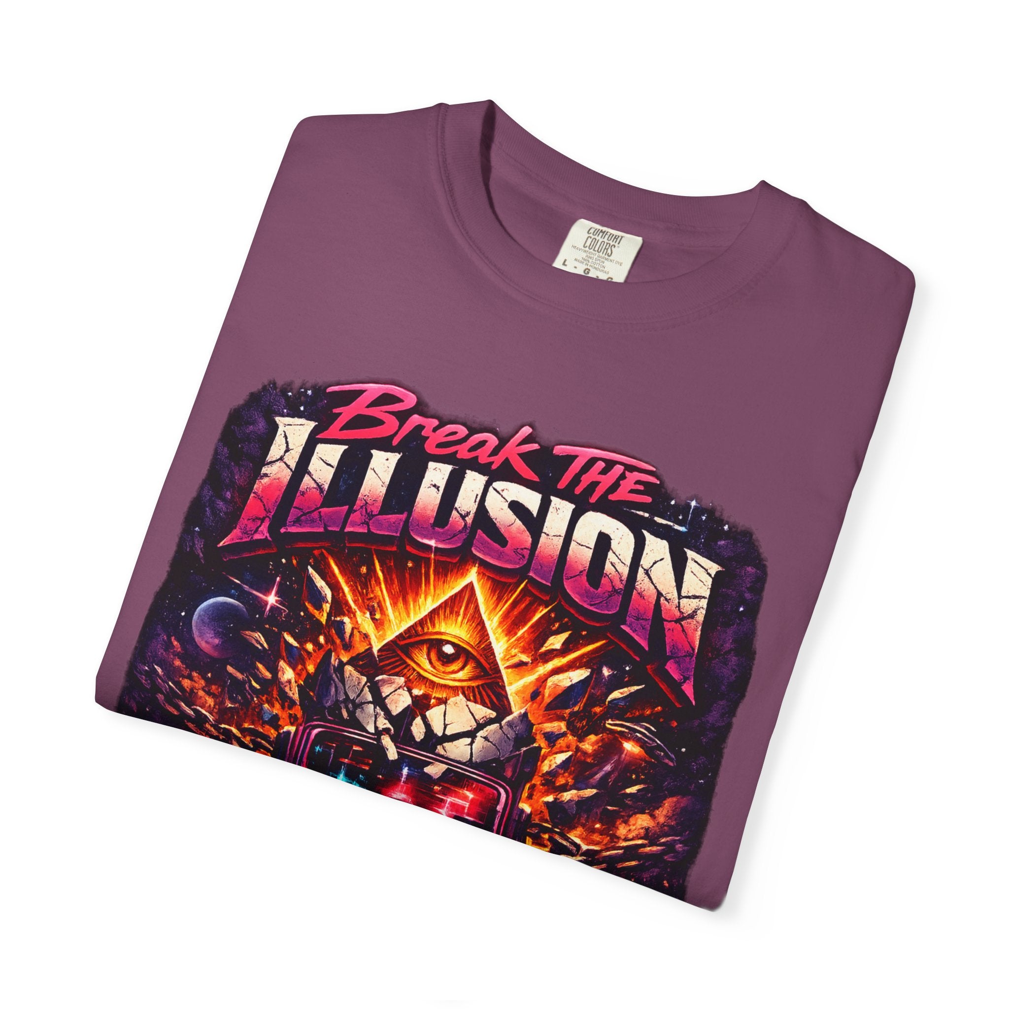 Break the Illusion Graphic T-Shirt — Psychedelic Occult Skull Tee