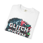 Glitch The System V3 Graphic Tee — Retro Cyberpunk Distressed Design