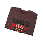 Taxed to Death Sweatshirt - Patriotic Skull Anti-Tax Protest Crewneck