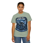 T-Shirt — "Wake the Flock Up" V2 Protest Graphic Tee (Bold Blue Dystopian Design)