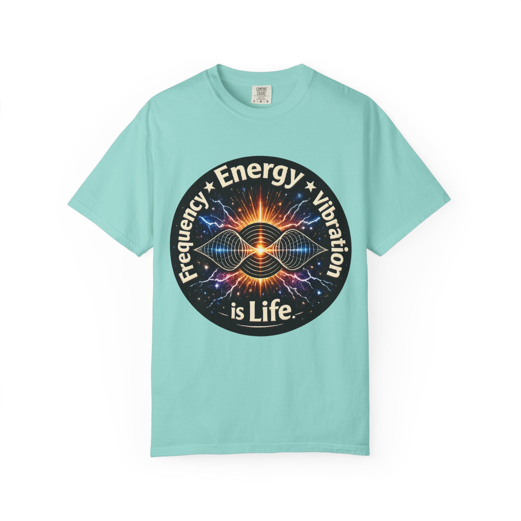 Energy & Vibration T-Shirt — "Frequency is Life" Spiritual Graphic Tee