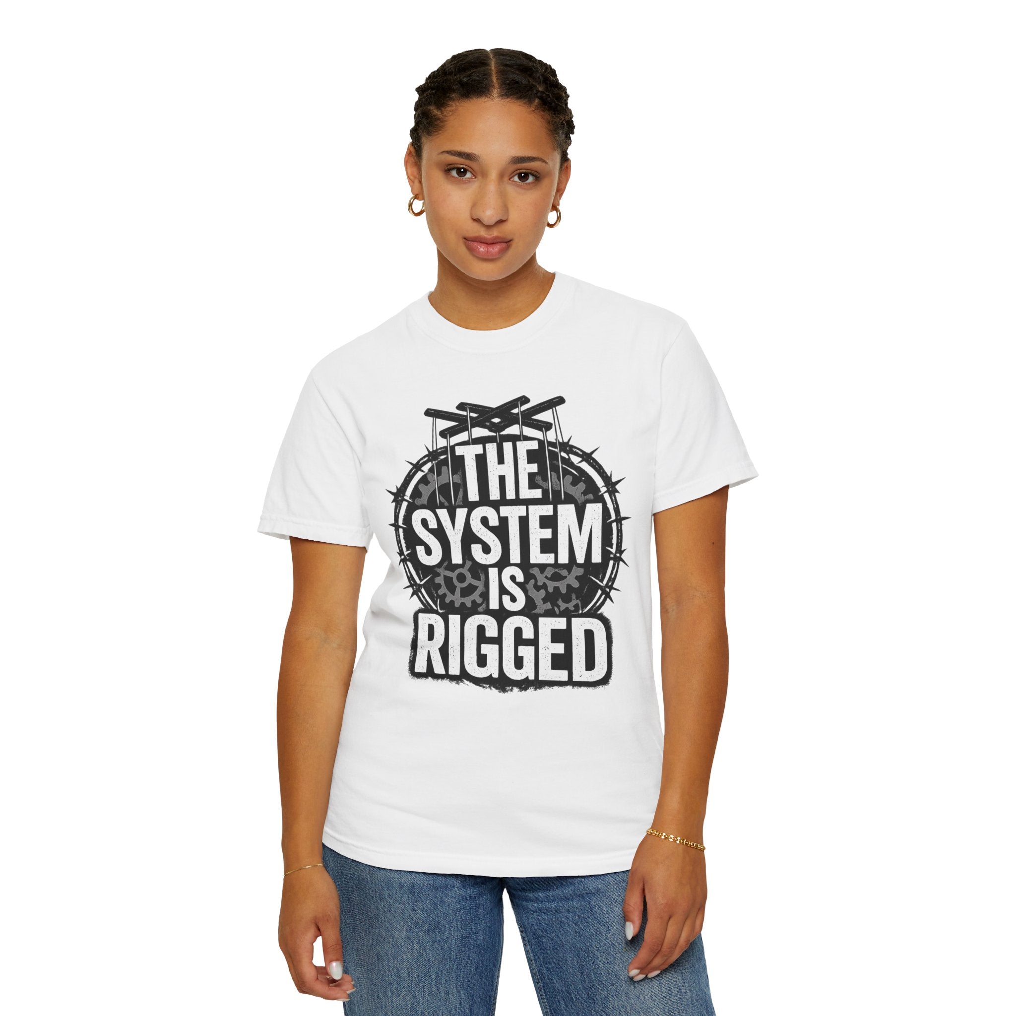 The System Is Rigged T-Shirt — Political Protest Graphic Tee