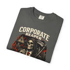 "Corporate Reaper" Skeleton Suit Graphic Tee