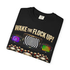 Wake the Flock Up! V3 Hypnotic Sheep Novelty Graphic T-Shirt