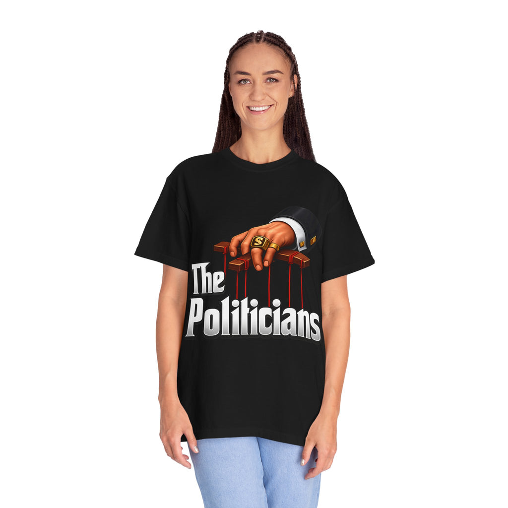 The Politicians T-Shirt — Puppet Master Hand & Money Political Satire Tee