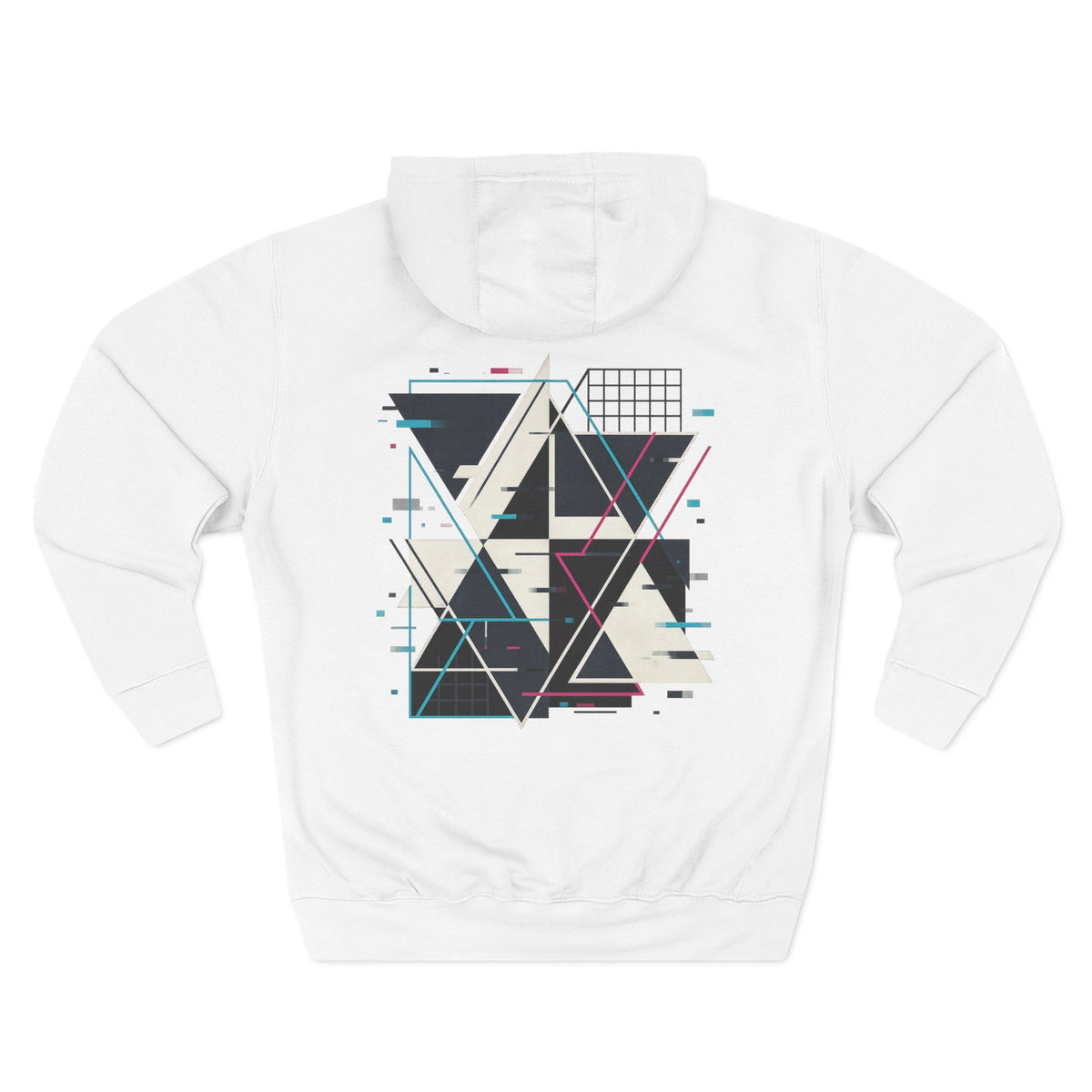 Hoodie — "Glitching Out" Geometric Retro Tech Graphic Hoodie