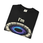 T-Shirt — "I'm conCERNed." Black Hole CERN Physics Science Tee