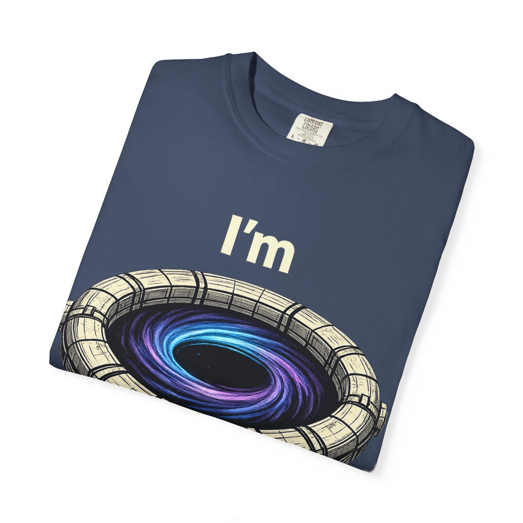 T-Shirt — "I'm conCERNed." Black Hole CERN Physics Science Tee