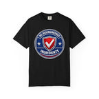 No Bioengineered Ingredients T-Shirt — Retro Shield Organic Food Badge Tee