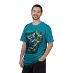 GlitchingOut Mountain Landscape T-Shirt — Retro Glitch Nature Graphic Tee