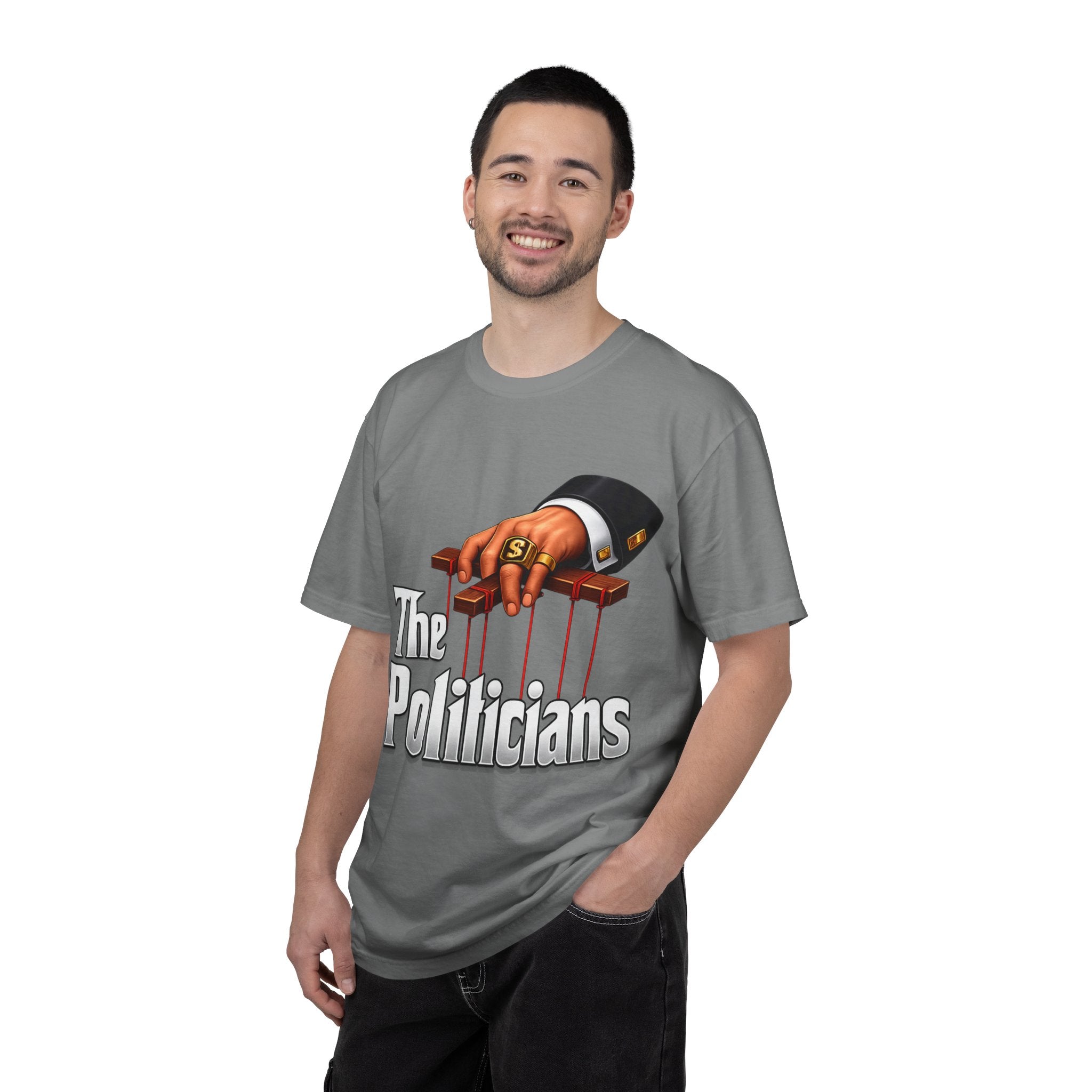 The Politicians T-Shirt — Puppet Master Hand & Money Political Satire Tee