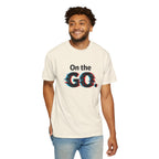 On the GO. Graphic T-Shirt — 'On the GO.' Retro Glitch Travel Tee