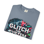 Glitch The System V3 Graphic Tee — Retro Cyberpunk Distressed Design