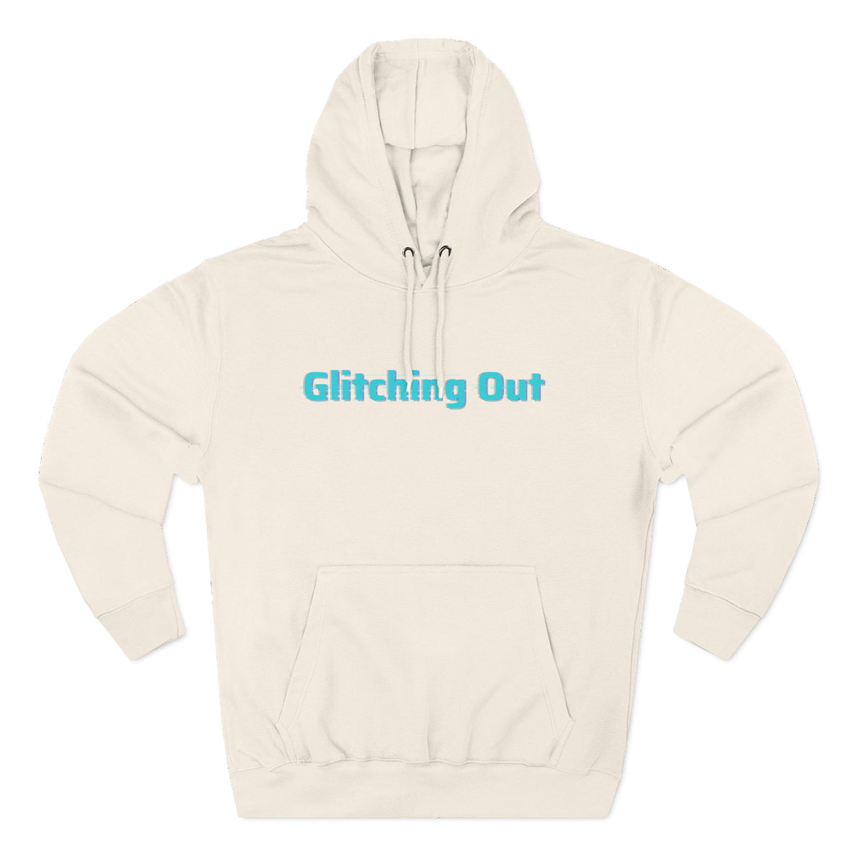 Hoodie — 'Glitching Out' Retro Cyber Geometric Graphic Hoodie