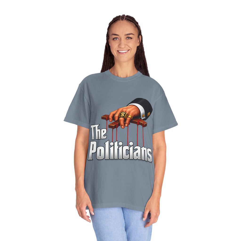 The Politicians T-Shirt — Puppet Master Hand & Money Political Satire Tee