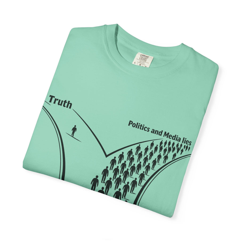 Truth vs. Crowd Graphic T-Shirt — "When it doesn't feel right, go left."