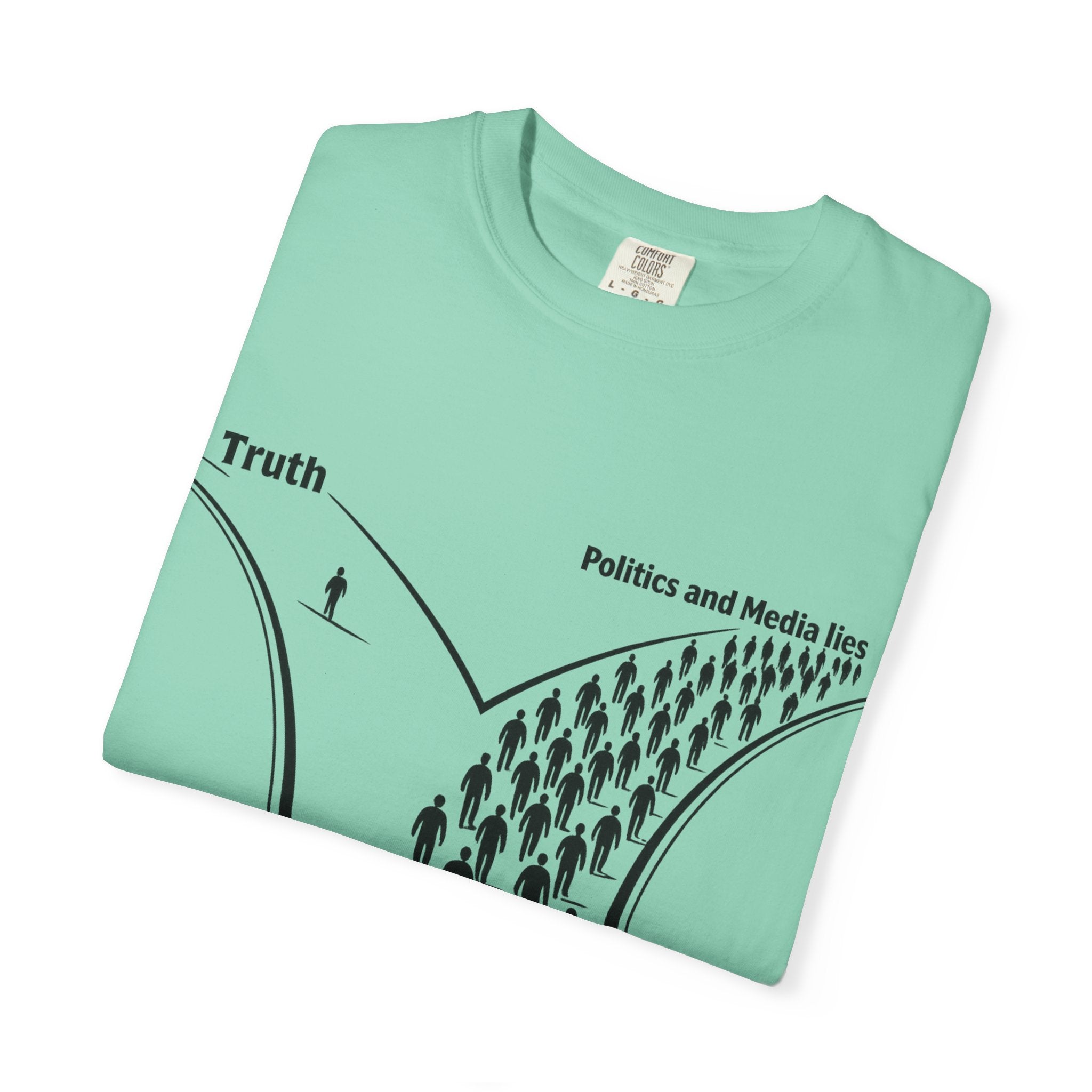 Truth vs. Crowd Graphic T-Shirt — "When it doesn't feel right, go left."