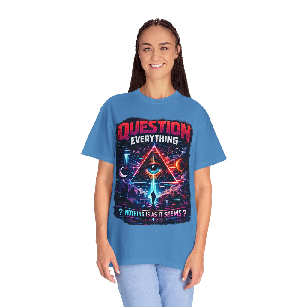 Question Everything T-Shirt — Mystical All-Seeing Eye Graphic Tee