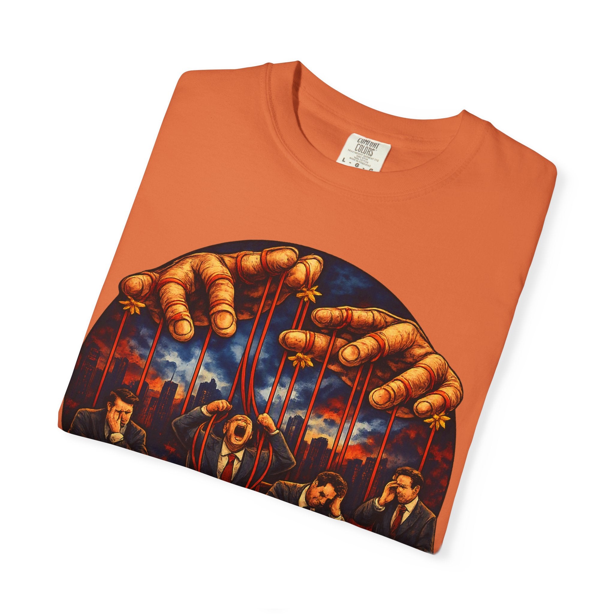 'Corporate Puppets' Satire Graphic T-Shirt
