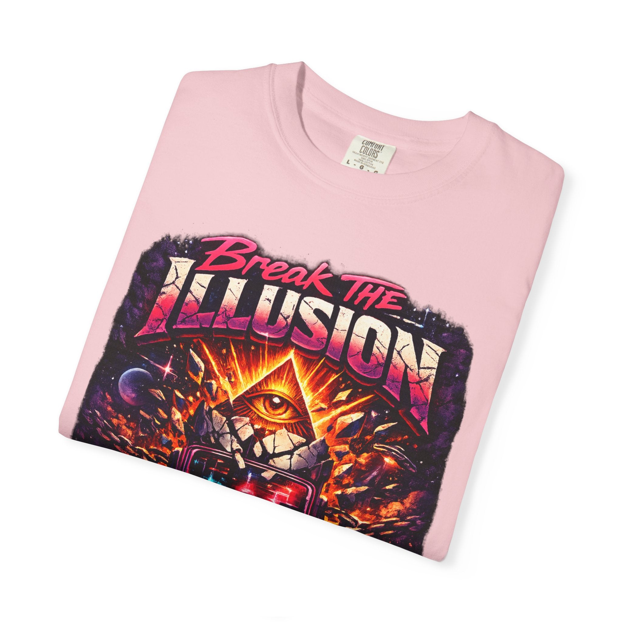 Break the Illusion Graphic T-Shirt — Psychedelic Occult Skull Tee