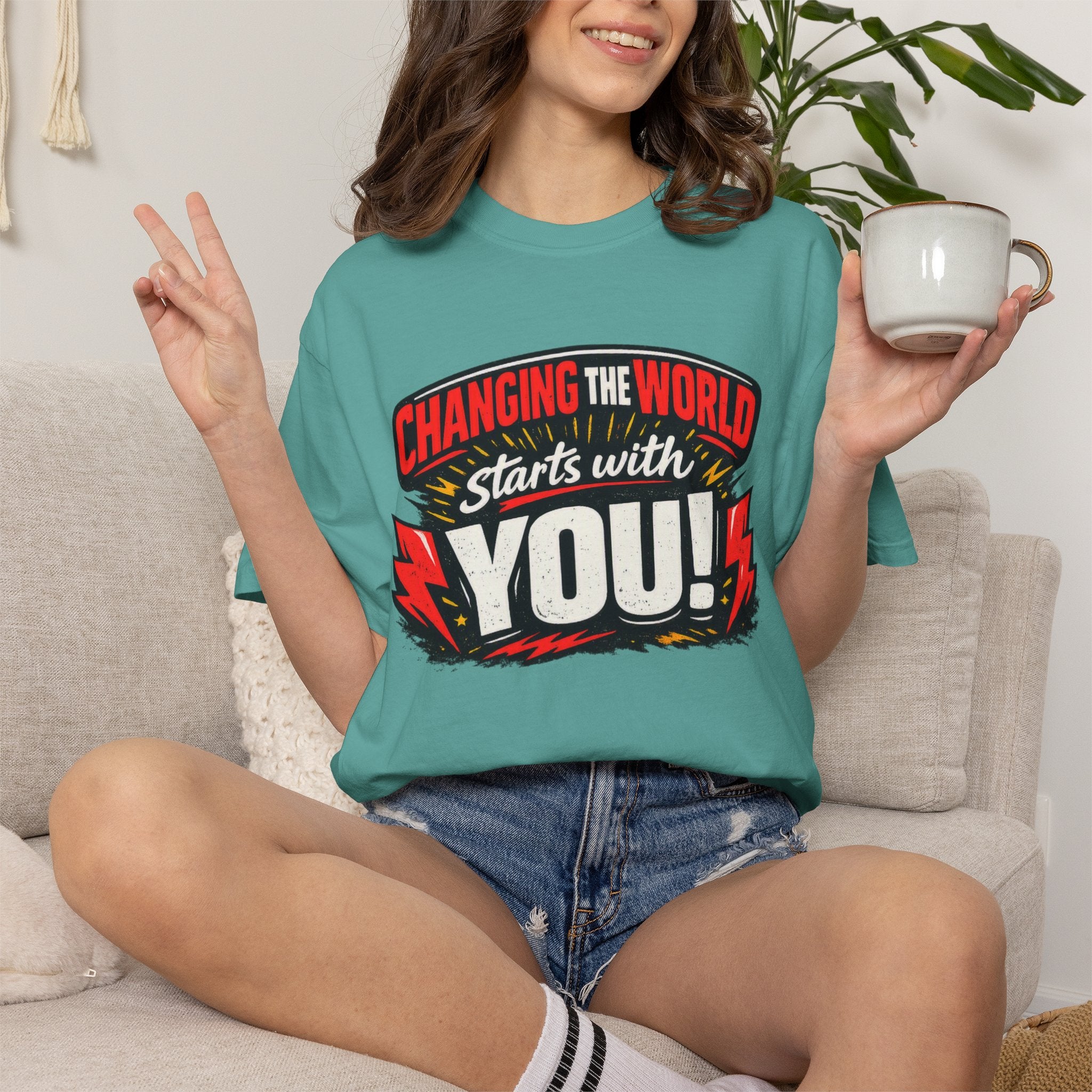 "Changing the World Starts with You" Motivational T-shirt