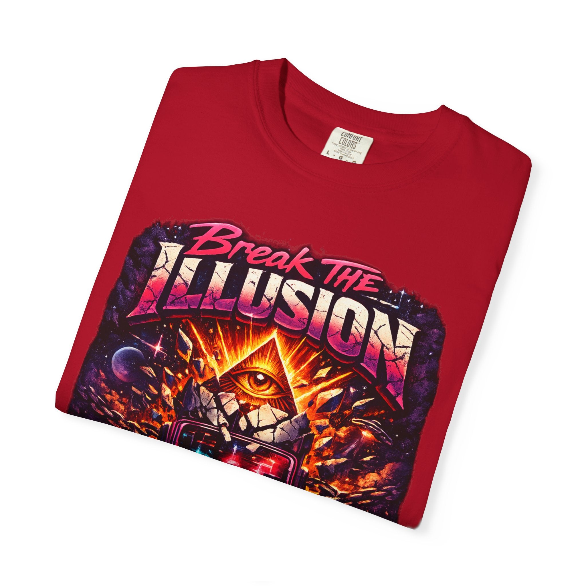 Break the Illusion Graphic T-Shirt — Psychedelic Occult Skull Tee