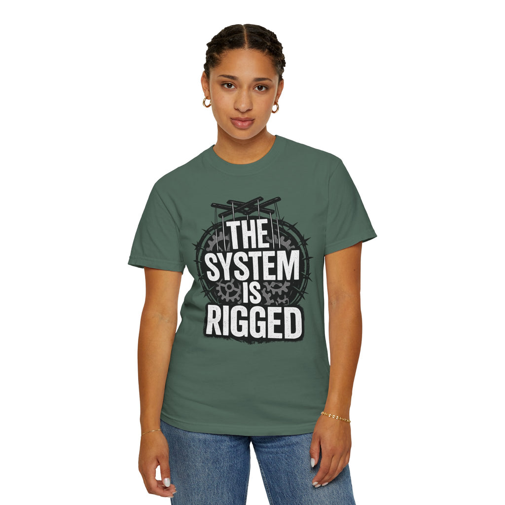The System Is Rigged T-Shirt — Political Protest Graphic Tee