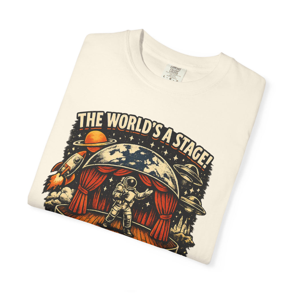 Astronaut Act I T-Shirt — “The World's a Stage” Vintage Space Graphic Tee