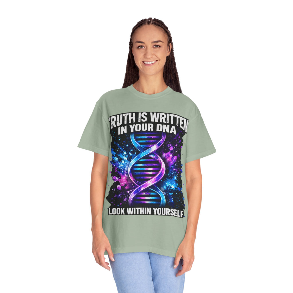DNA Graphic T-Shirt — "Truth Is Written In Your DNA" Inspirational Science Tee