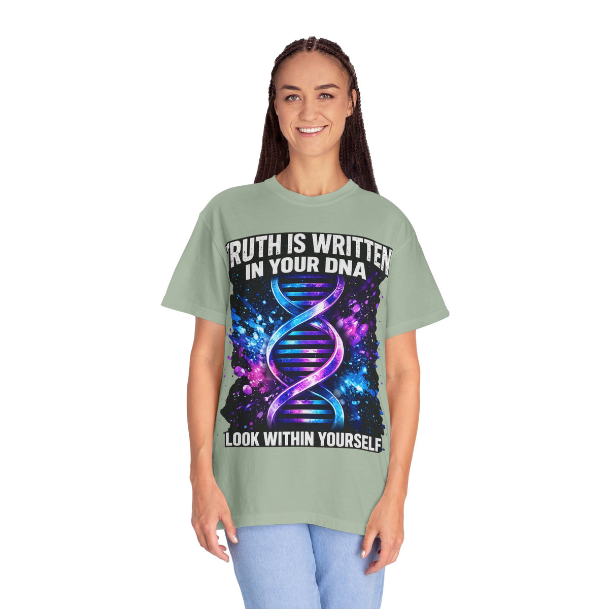 DNA Graphic T-Shirt — "Truth Is Written In Your DNA" Inspirational Science Tee