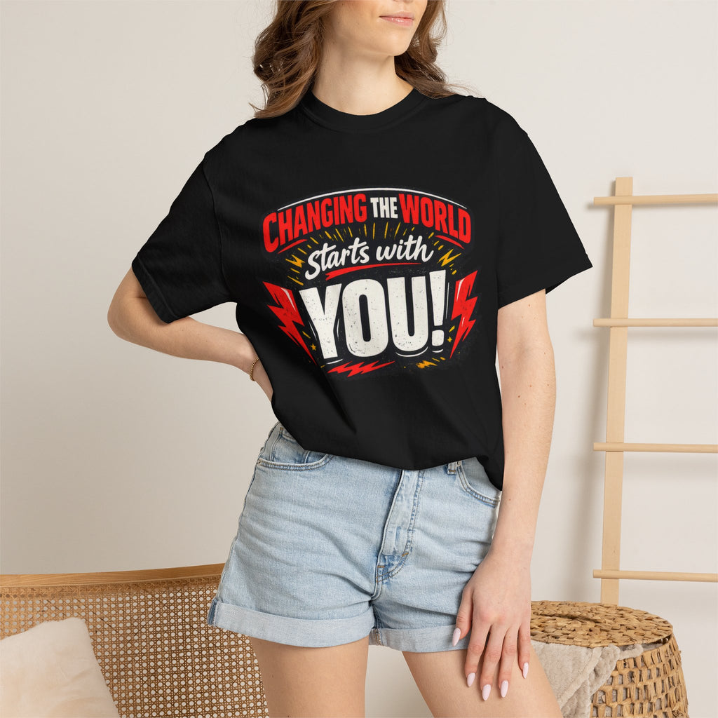 "Changing the World Starts with You" Motivational T-shirt