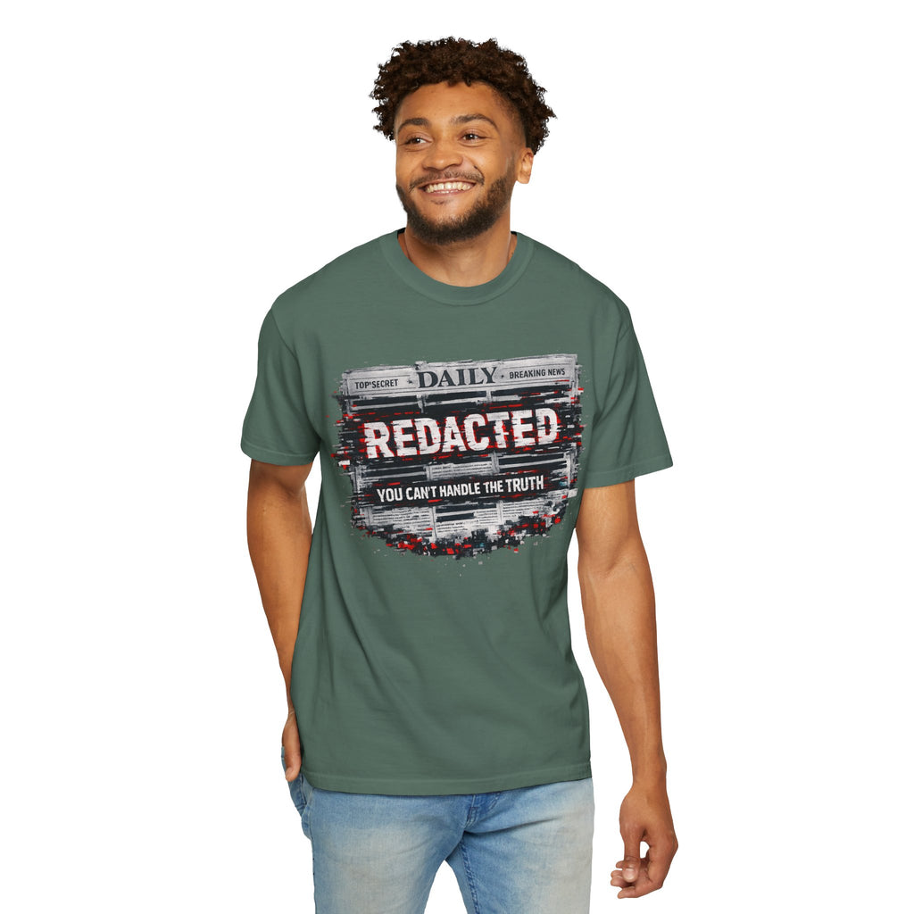 Redacted News Graphic T-Shirt — "REDACTED: You Can't Handle the Truth"