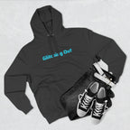 Glitching Out Hoodie — Retro Cyber Geometric Graphic Fleece Hoodie
