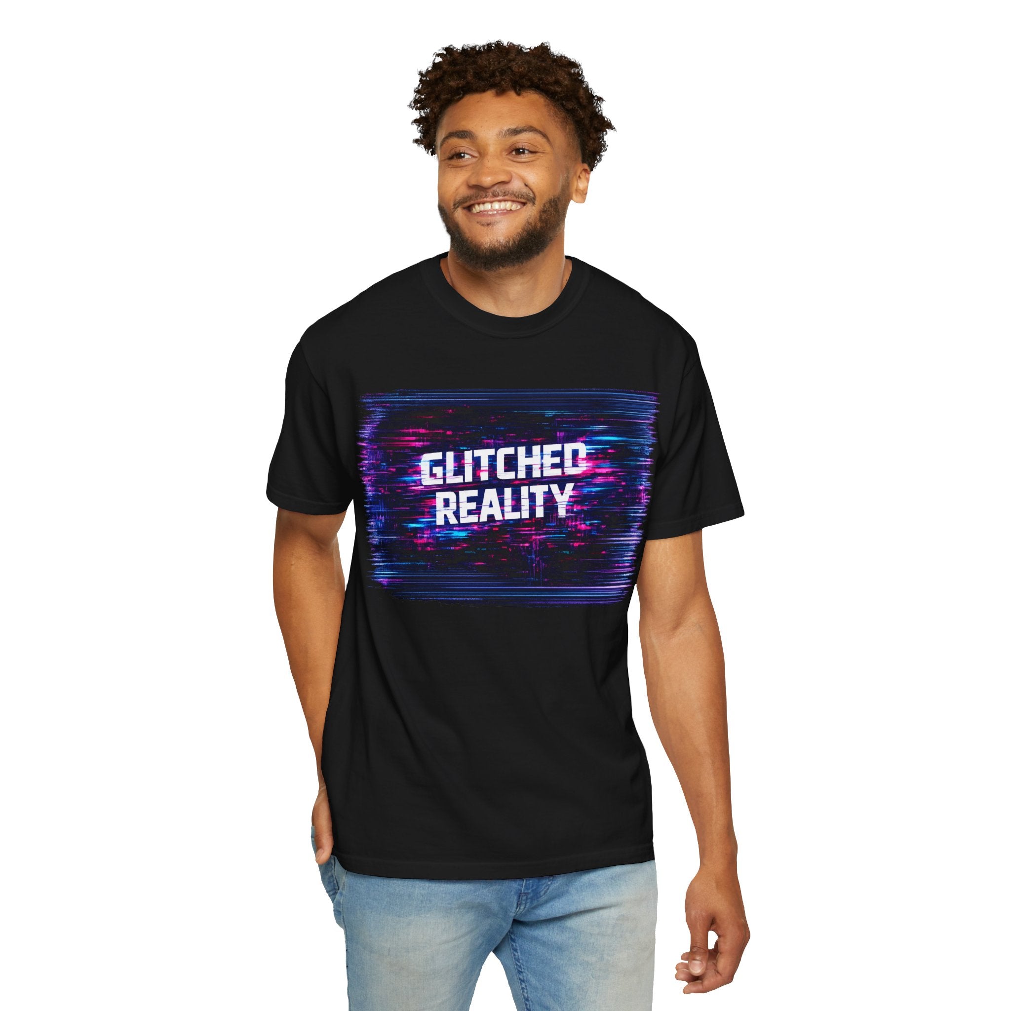 Glitched Reality V2 T‑Shirt — Retro Cyberpunk Digital Distortion Tee