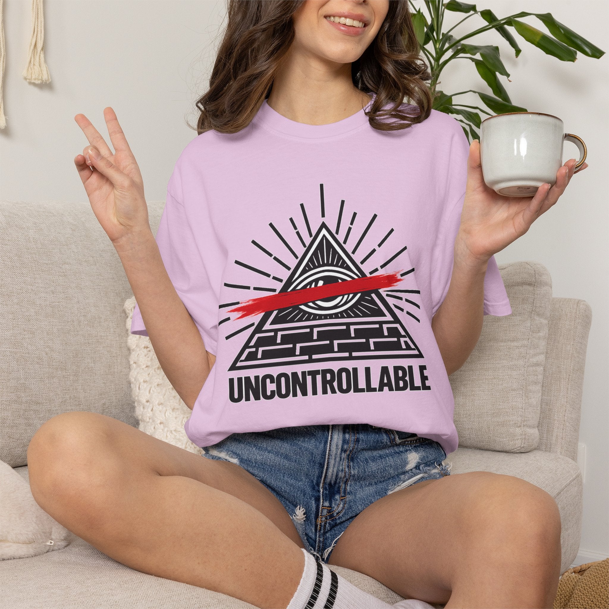 Uncontrollable Pyramid Graphic T-Shirt