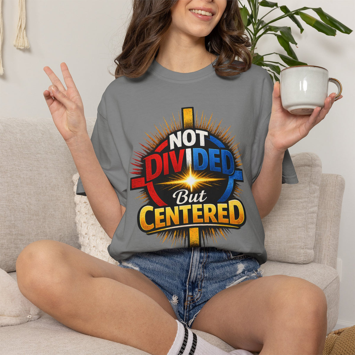 Centered Not Divided Graphic T-Shirt