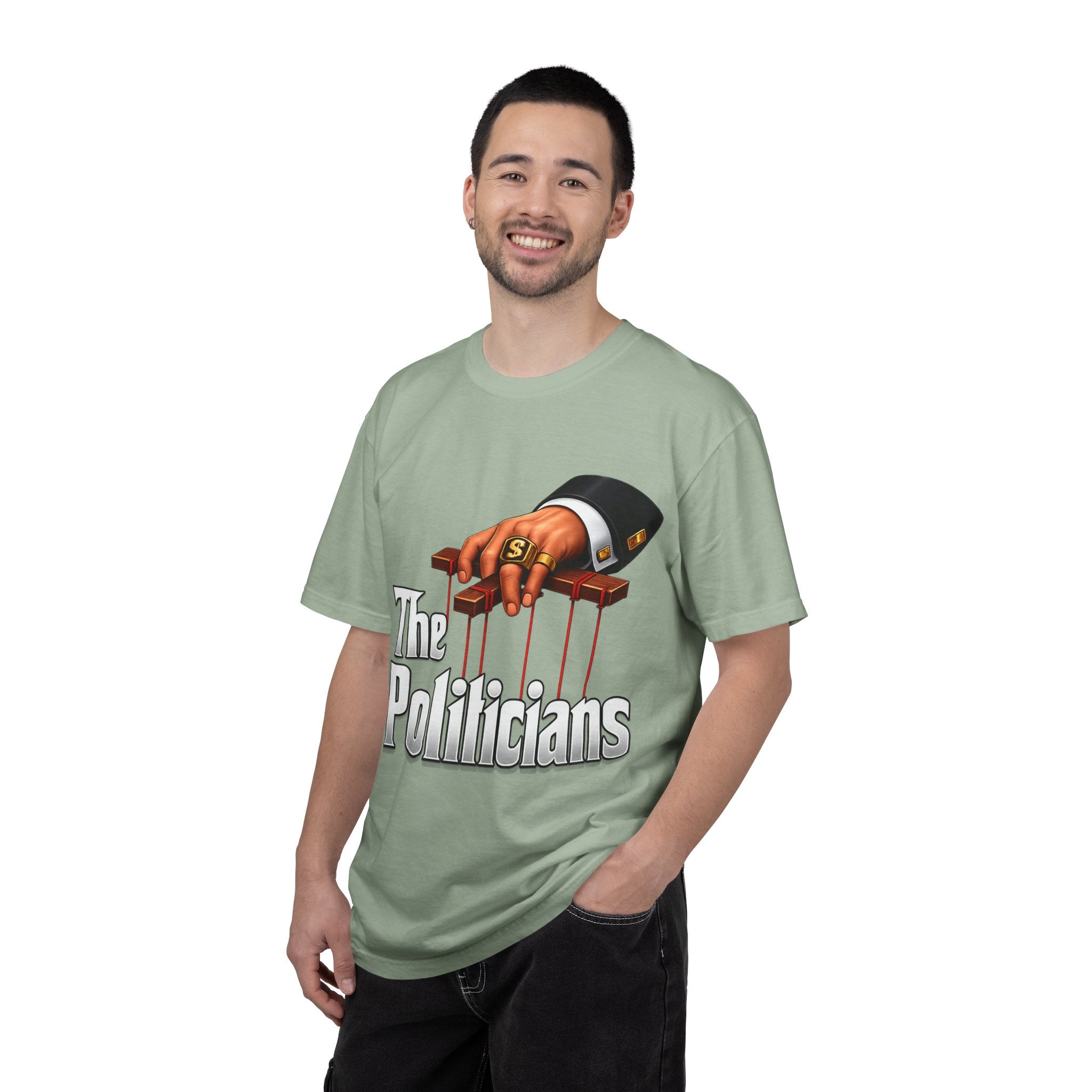 The Politicians T-Shirt — Puppet Master Hand & Money Political Satire Tee