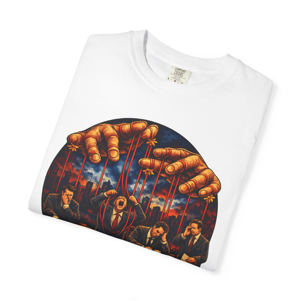 'Corporate Puppets' Satire Graphic T-Shirt