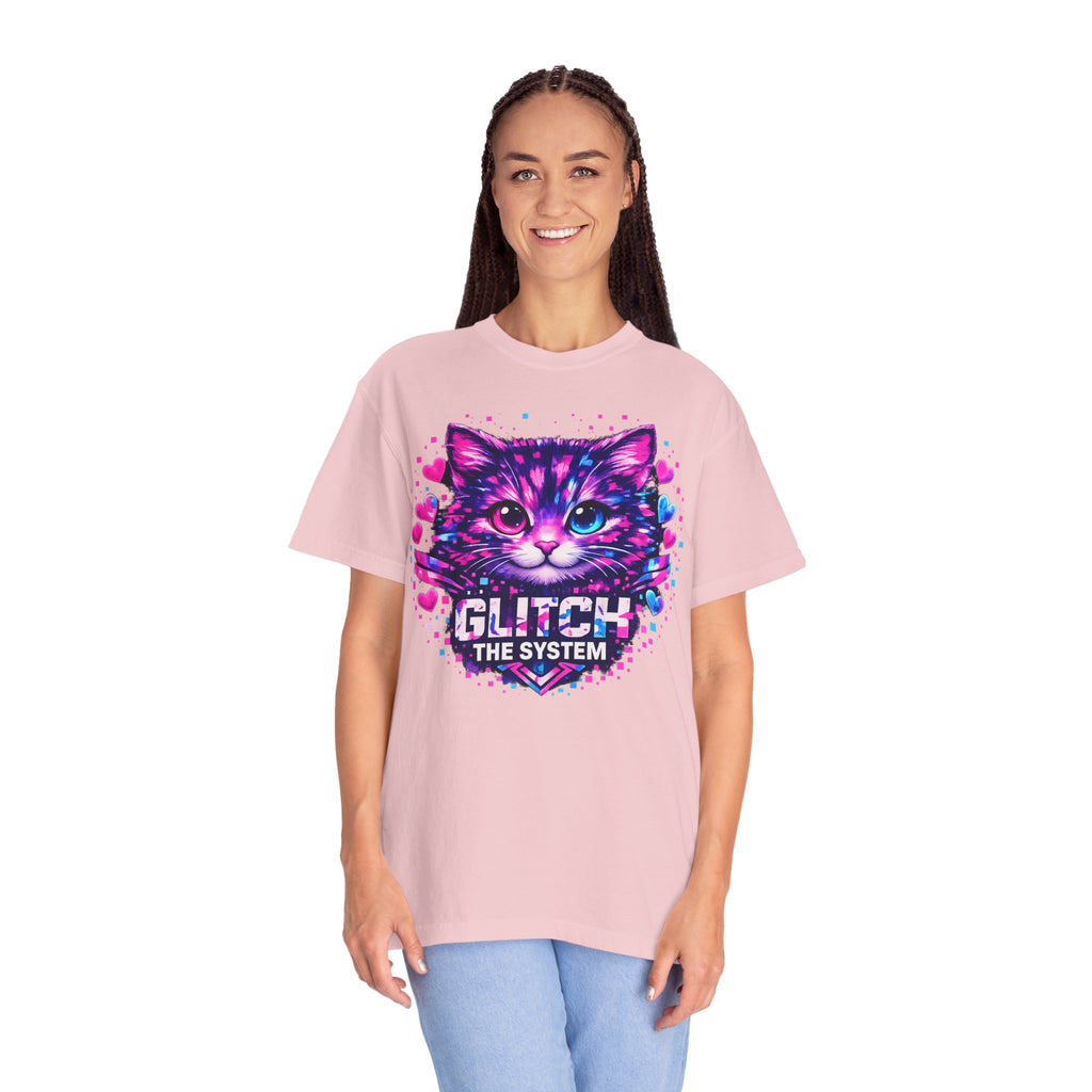 Glitch the System Cat T-Shirt