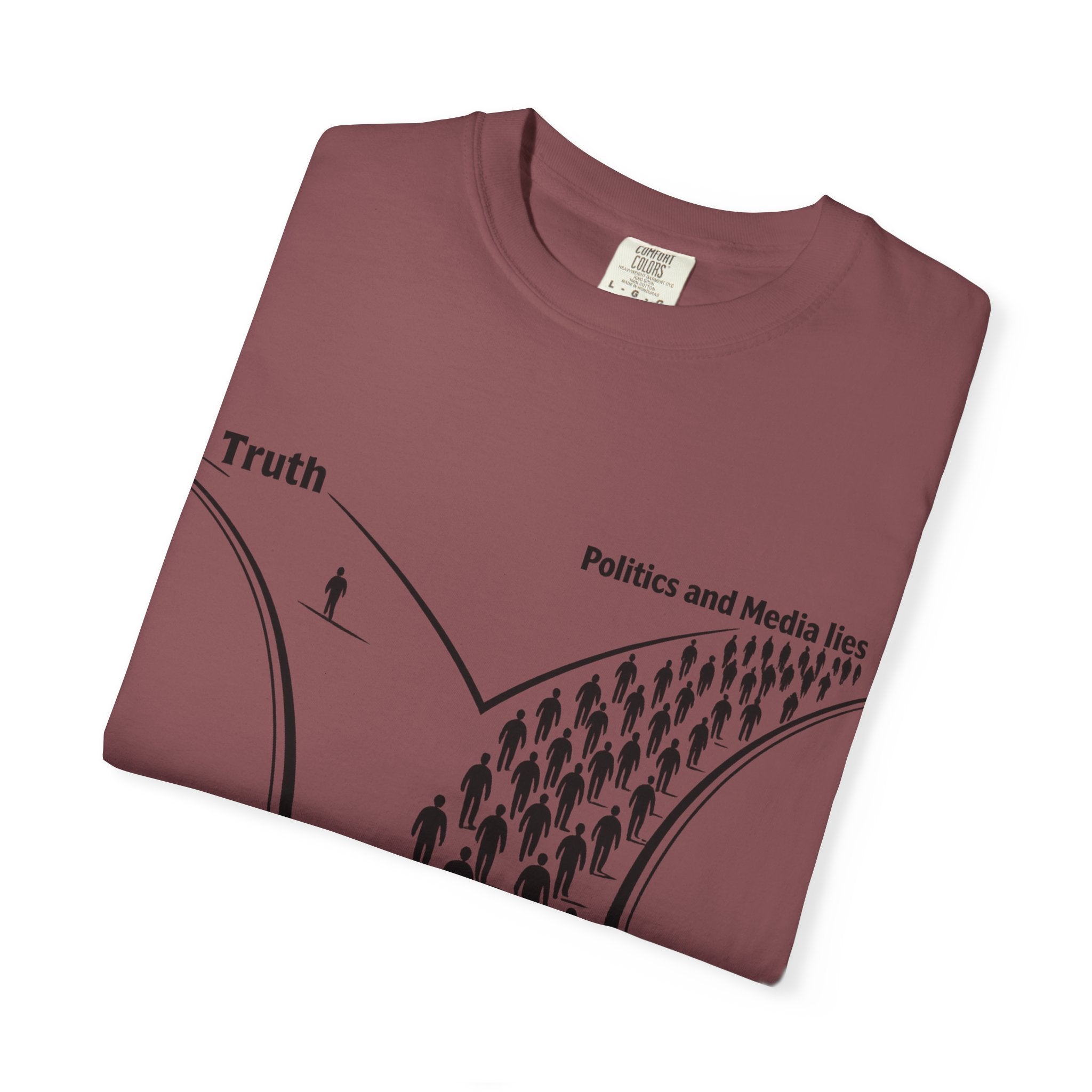 Truth vs. Crowd Graphic T-Shirt — "When it doesn't feel right, go left."