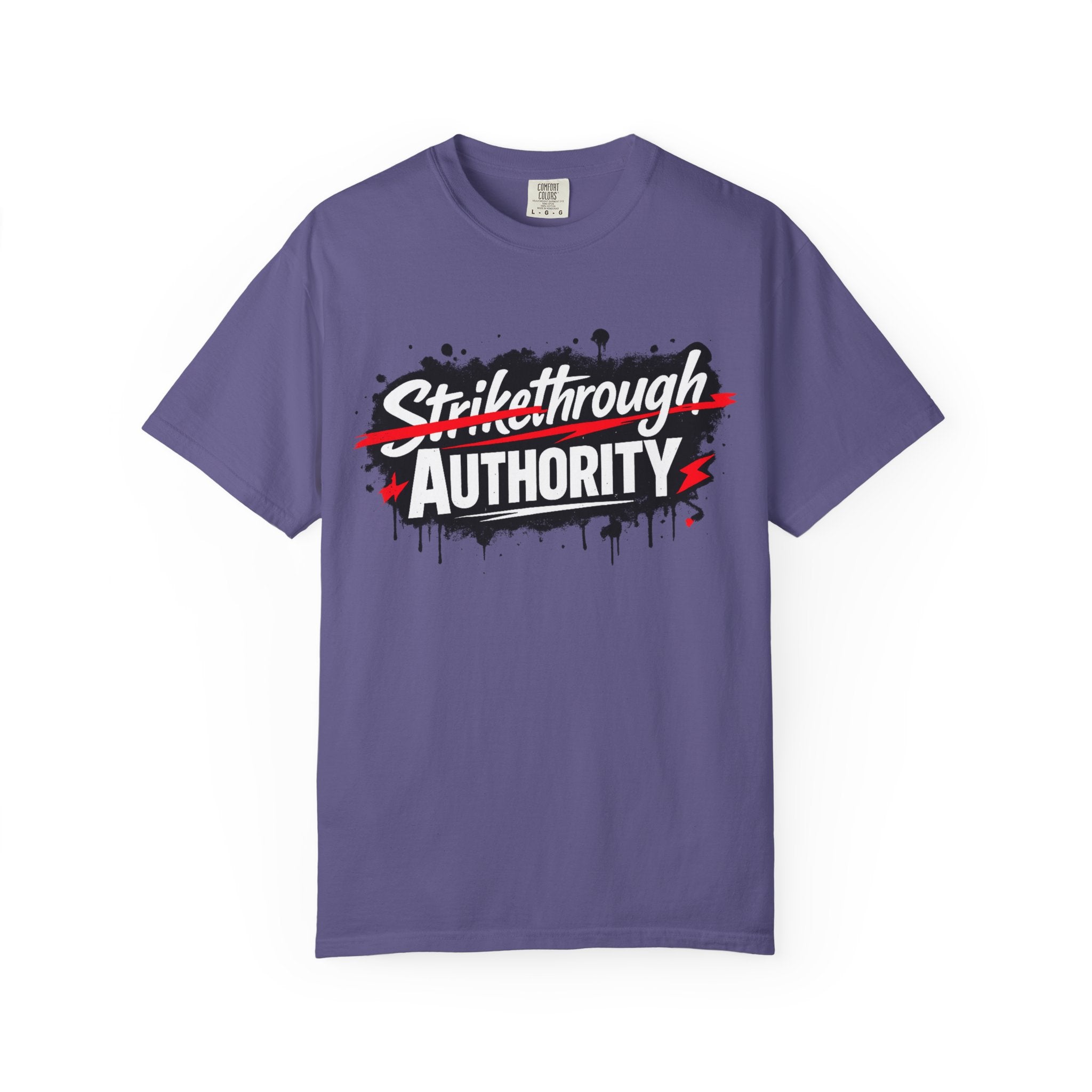 T-Shirt — “Strikethrough Authority” Graphic Tee | Bold Streetwear Protest Design
