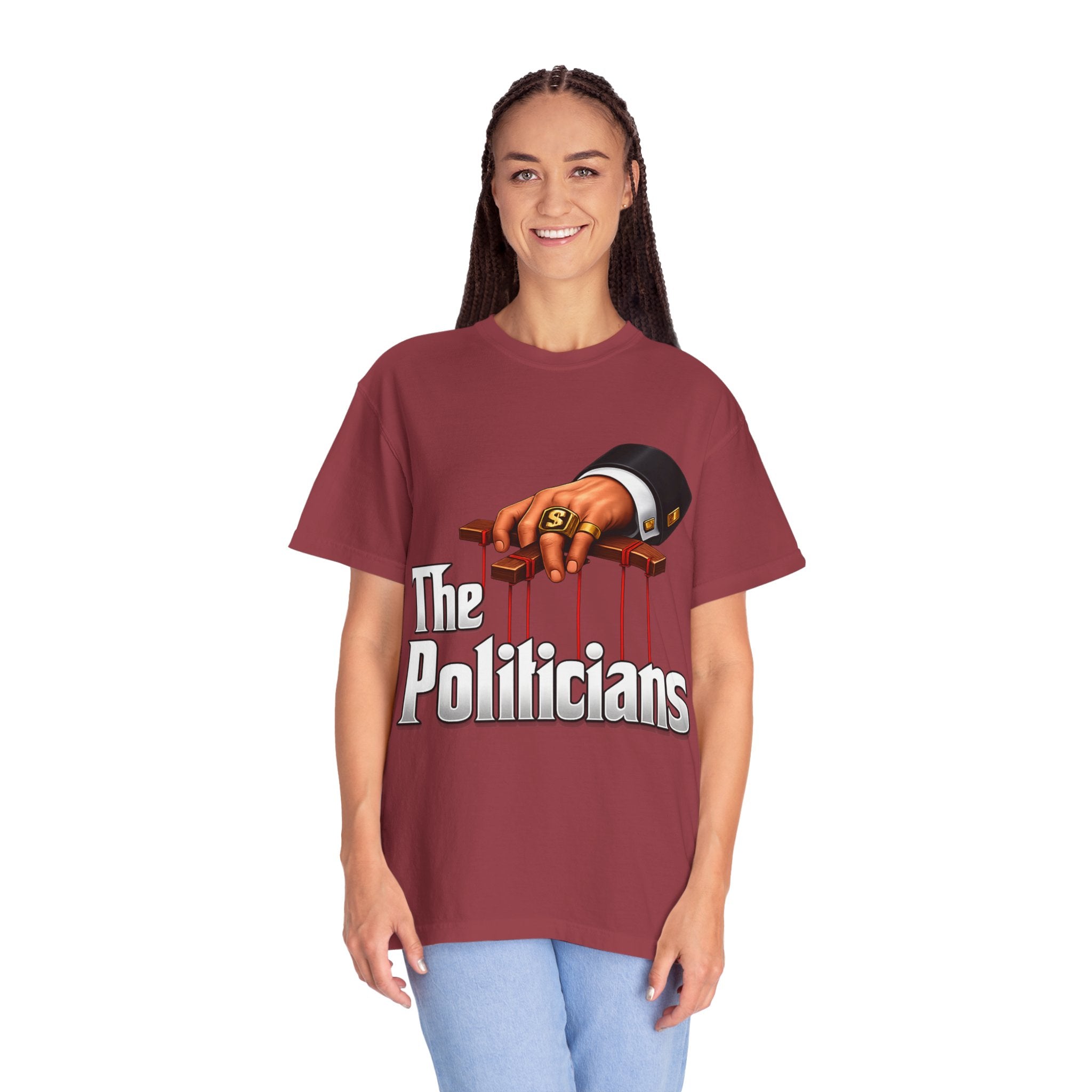 The Politicians T-Shirt — Puppet Master Hand & Money Political Satire Tee