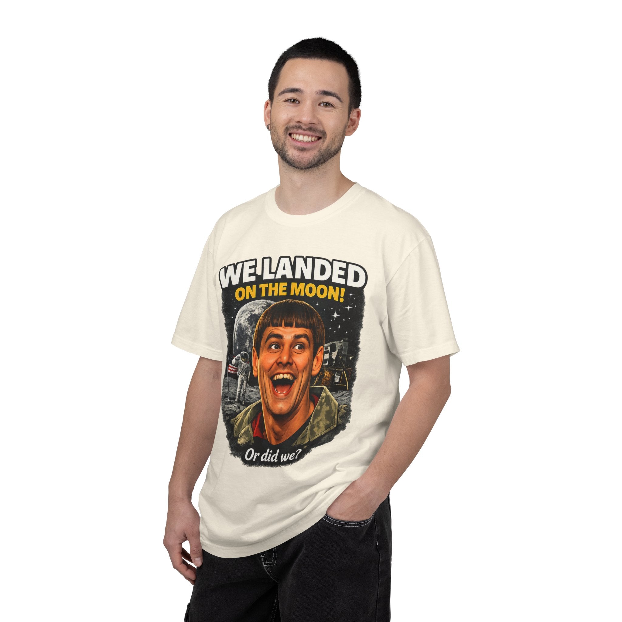 We Landed on the Moon! Or Did We?' Retro Comedy Space Graphic Tee
