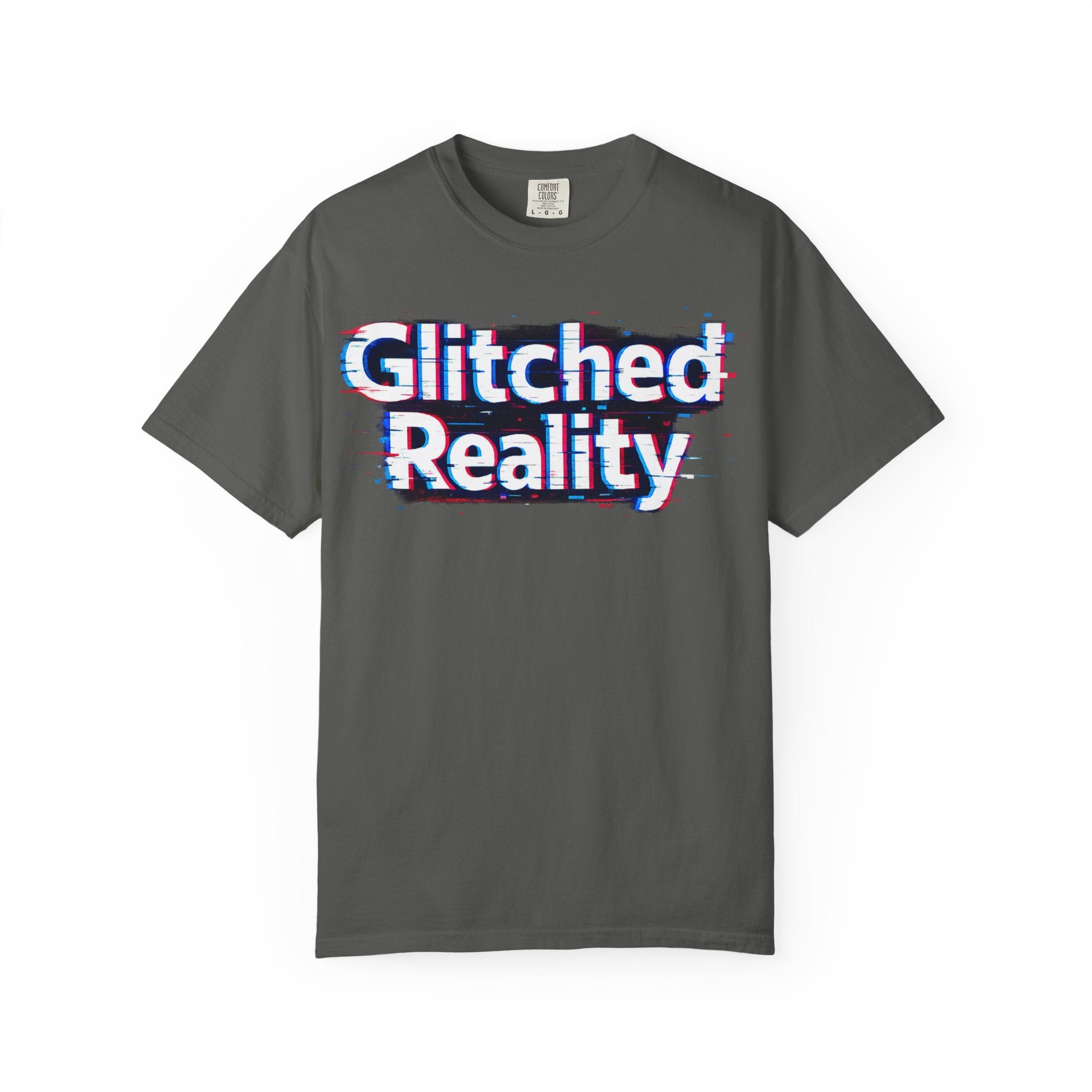 Glitched Reality T‑Shirt — Retro Glitch Graphic Tee with "Glitched Reality" Text