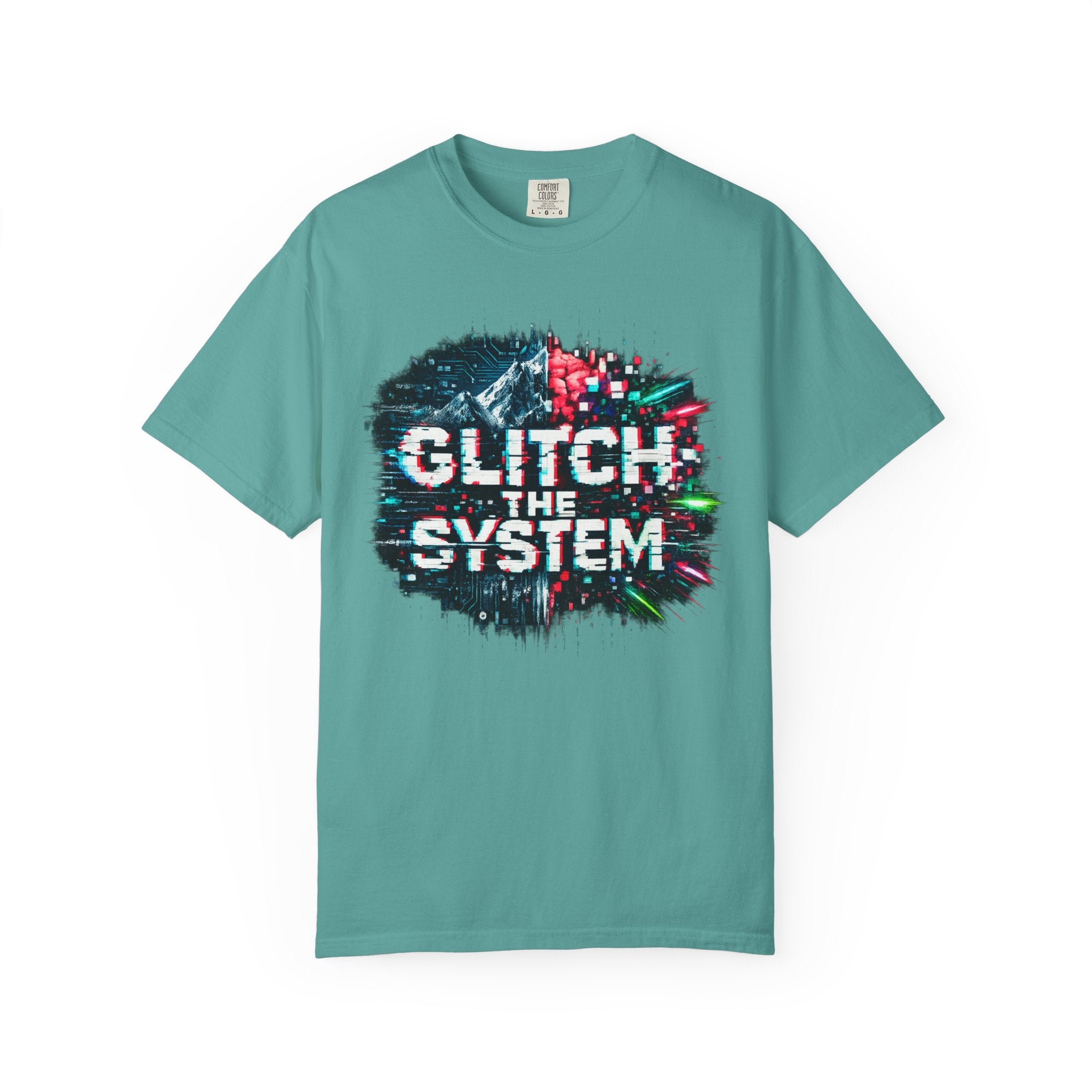 Glitch The System V3 Graphic Tee — Retro Cyberpunk Distressed Design