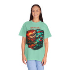 Graphic T-Shirt — "Glitching Out" Mountain Sunset Pixel Art