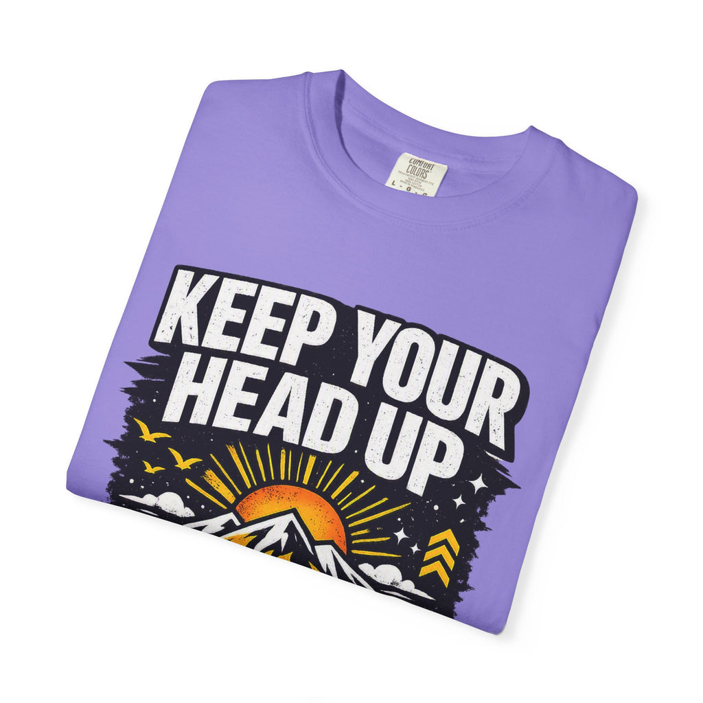Keep Your Head Up T-Shirt — Inspirational Mountain Tee ("Because You Matter")